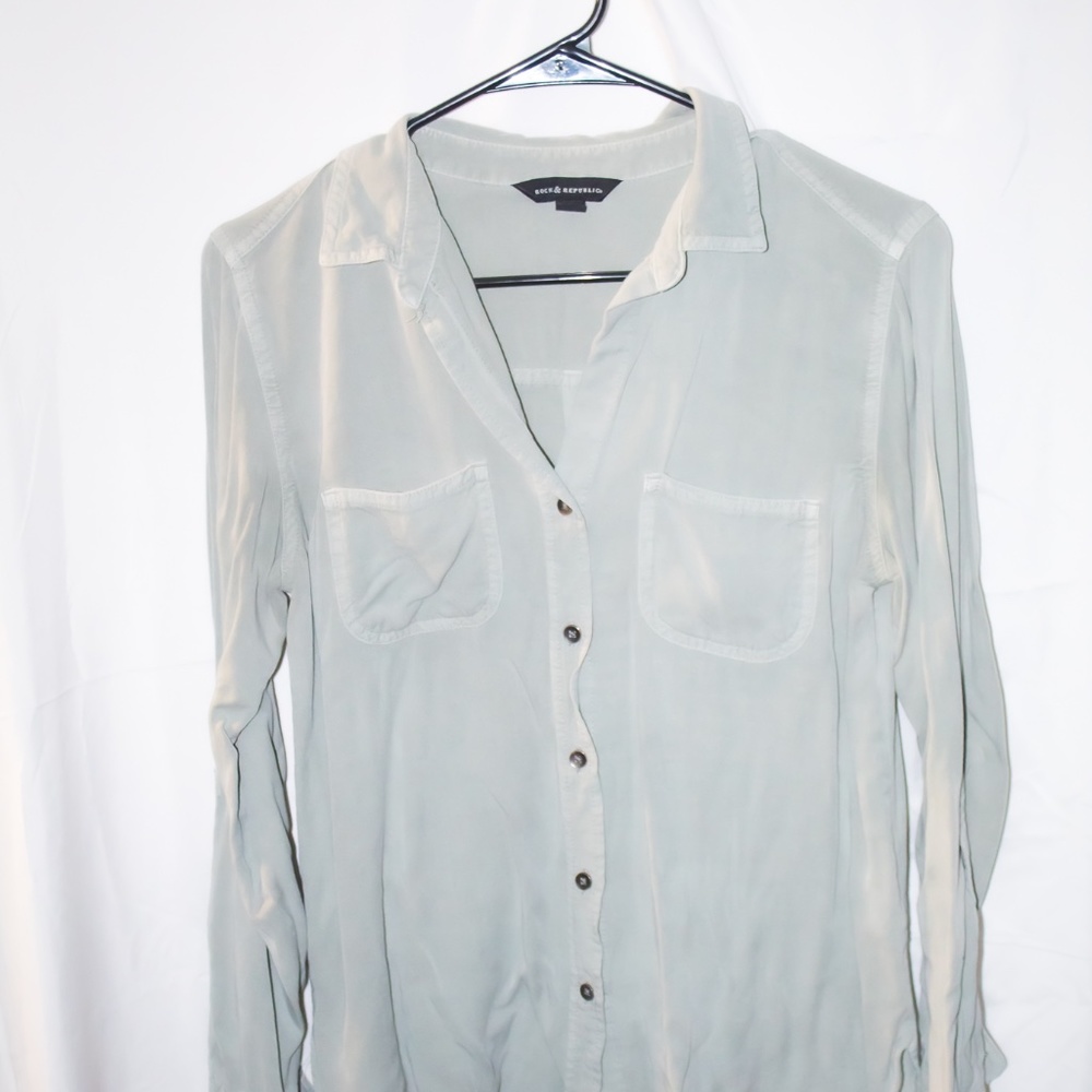 Rock & Republic Grey Button Down